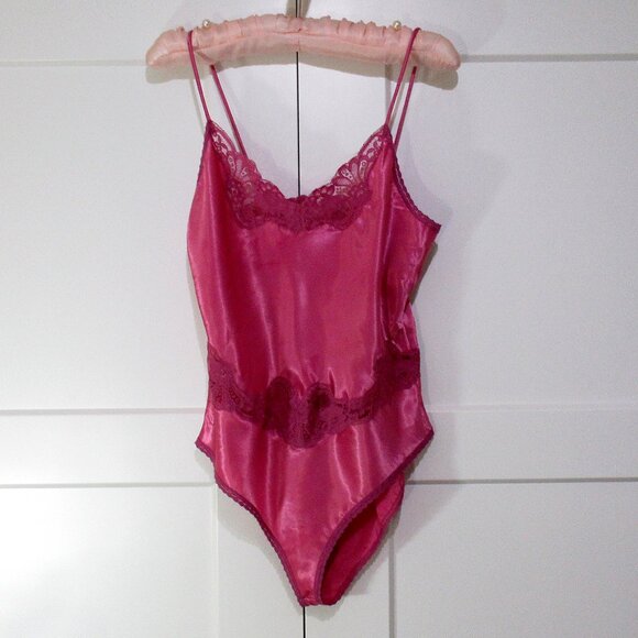 Vintage Victorian Lace Satin Teddy Romper Panties S/M - Picture 2 of 11